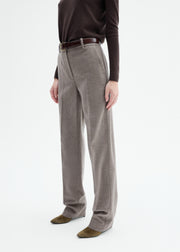 Tailored Straight Pant in Wool Cashmere - Oatmeal - CO Collections